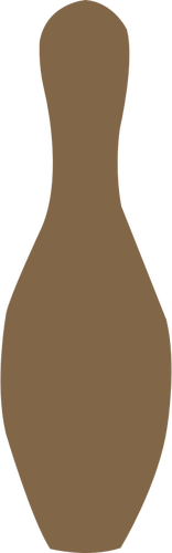 Brown bowling pin vector image