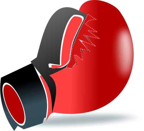 One leather boxing glove vector clip art
