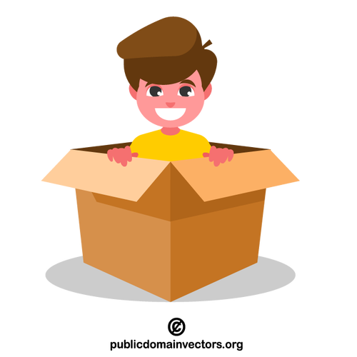 Boy inside the box