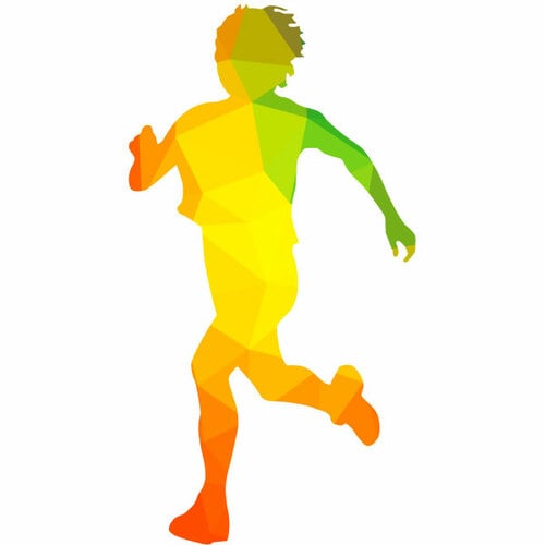 Boy běžící vektorový obrázek