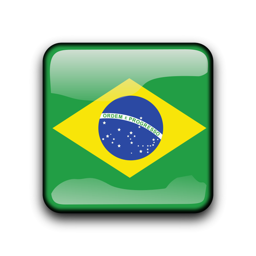 Glossy Brasil vector button