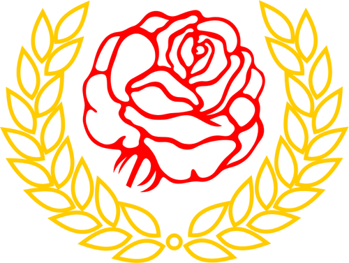 Vector graphics of roses and laurel