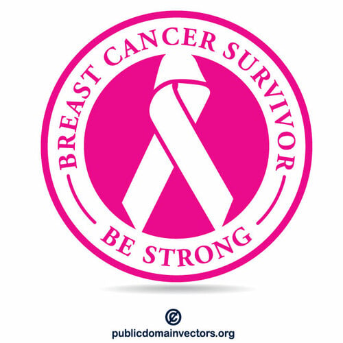 Breast Cancer Survivor Sticker Public Domain Vectors