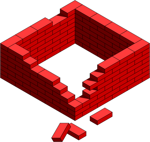 Illustration vectorielle de brique mur d