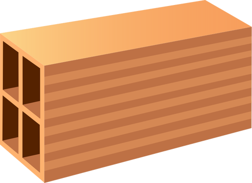 Hollow brick in 3D vector image