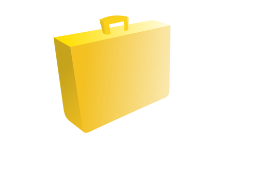 Yellow briefcase vector image