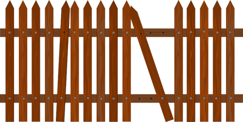 Broken picket fence