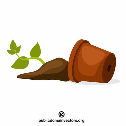 Pot cassé vector clipart