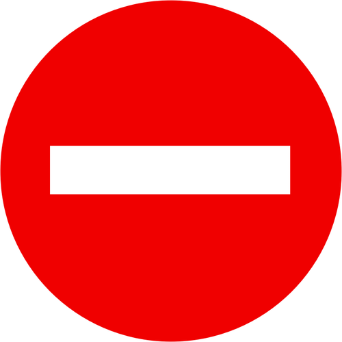 進入禁止の道路標識