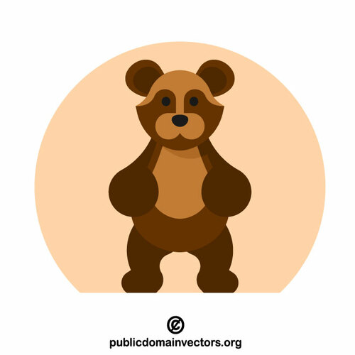 Brown bear vector clip art