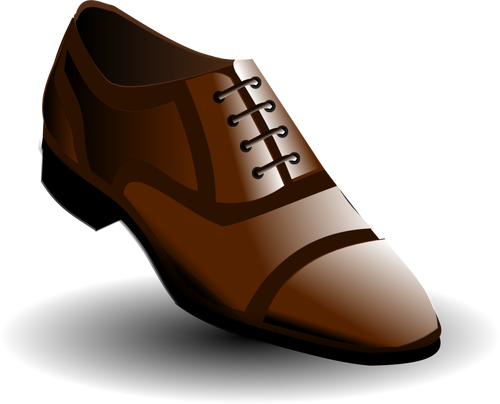 ベクトル イラスト黒と茶色の男性の靴