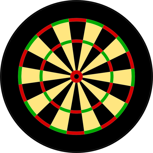 Vector illustration of round darts target