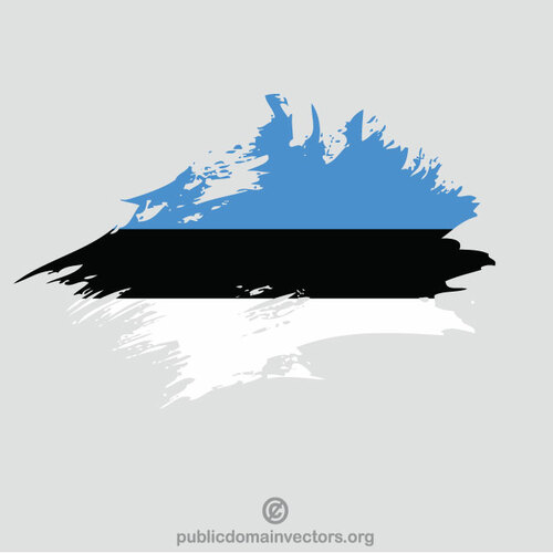 Estonská vlajka tah štětcem