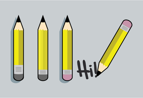 4 개의 연필