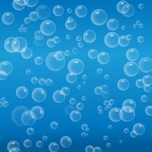 Bubbles on blue background