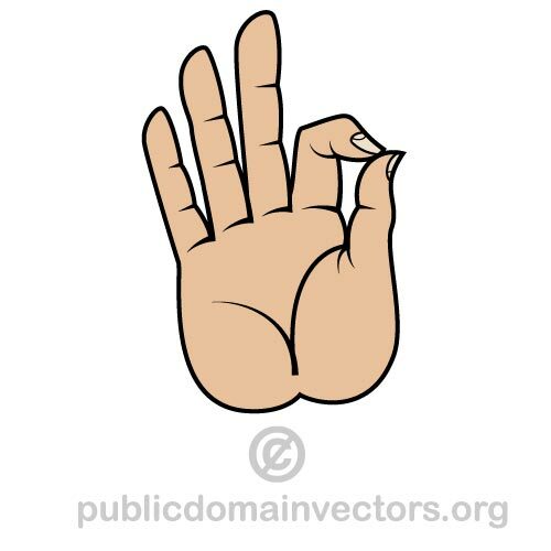 Buddhistické rukou a prstů gesto vektorové umění