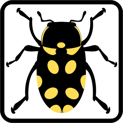 Vector illustratie bug teken pictogram