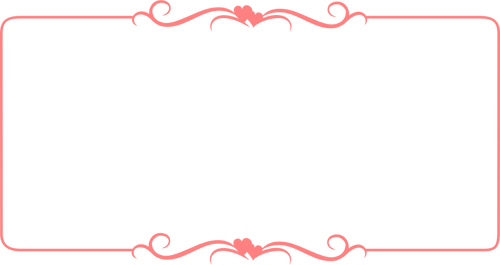 Illustration vectorielle de coeur décoré bordure rose