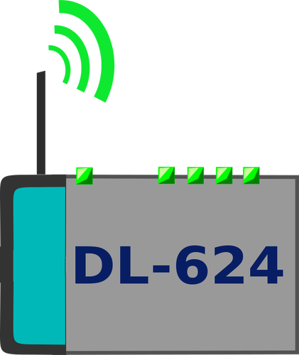 Immagine vettoriale di router D-Link Wi-Fi