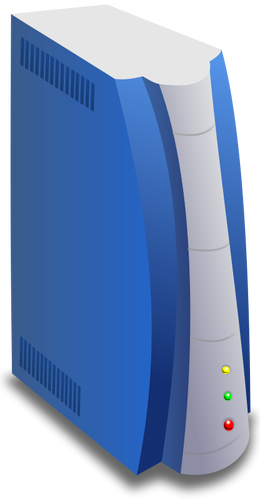 Векторное изображение голубой сервера