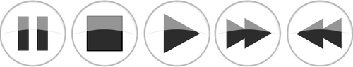 Vektorritning blank media player knappar