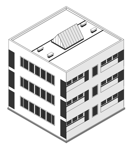 Isometrische gebouw