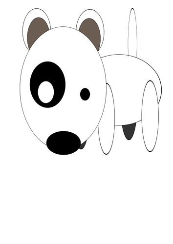 Vector simple dibujo de un Bull Terrier