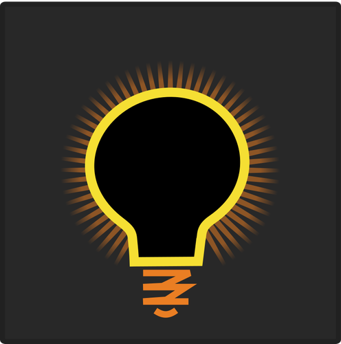 Glowing light bulb illustration