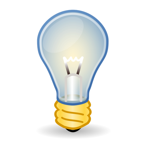 Light bulb vector icon