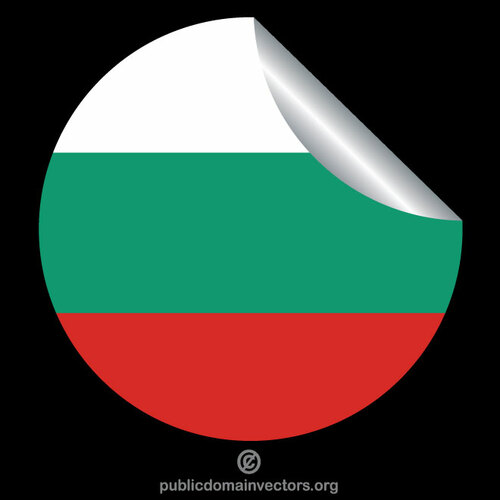 ピーリングステッカーブルガリアの旗