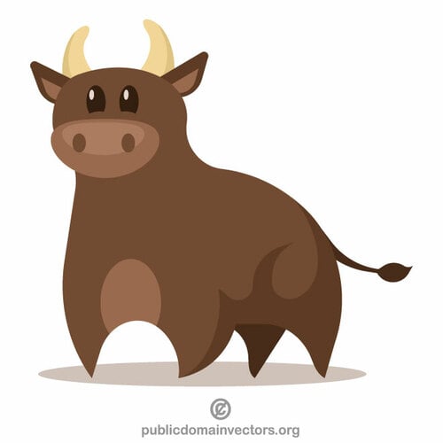 Bull cartoon clip art vector | Public domain vectors
