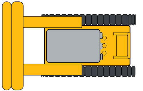 Gelbe bulldozer