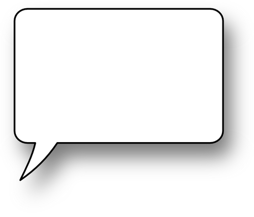 Rounded corners speech bubble with shadow vector image