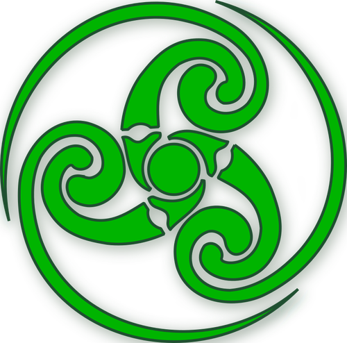 Vector image of wound up Celtic sign