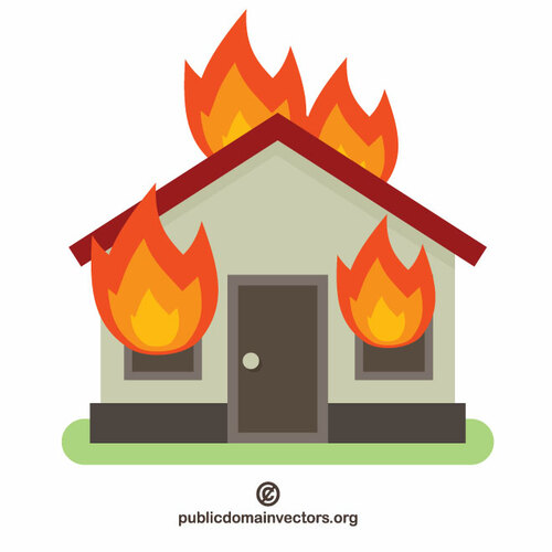 حرق منزل