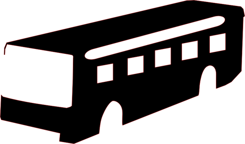 Desenho vetorial de silhueta ônibus