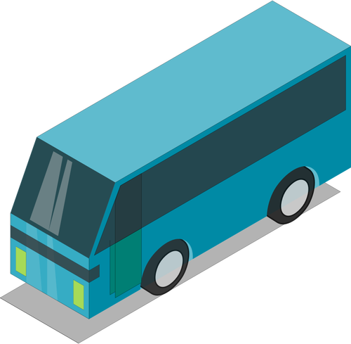 Bus bleu sarcelle