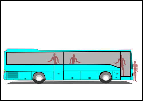 Teal bus gambar