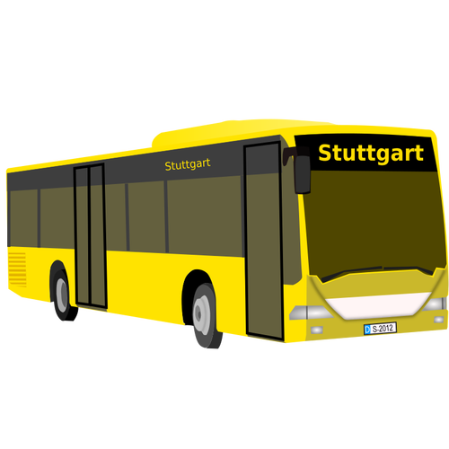 A yellow bus