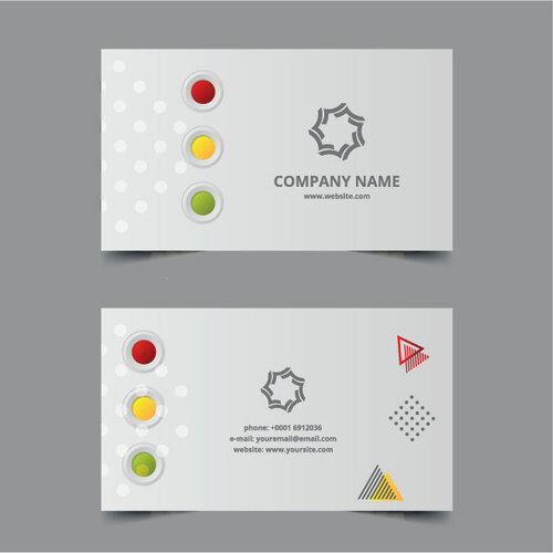 Business card grey theme