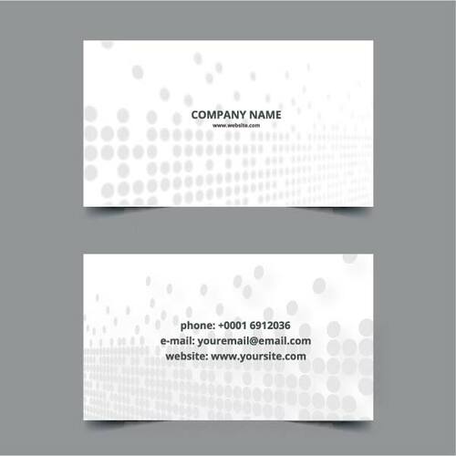 White business card template