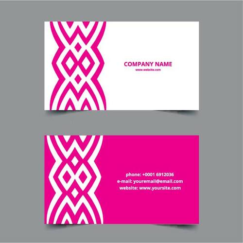 Pink design business card template
