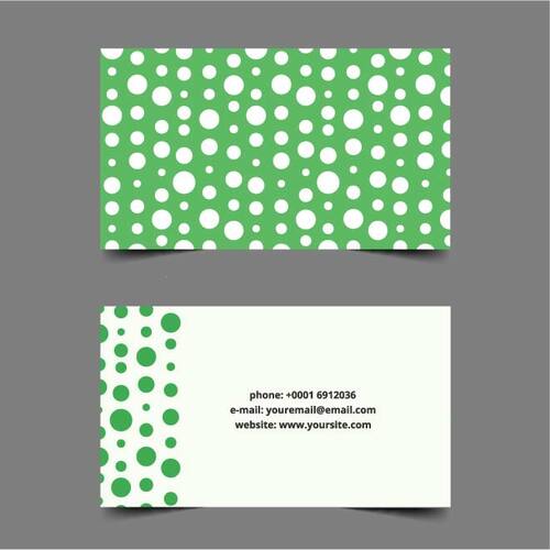 Business card template with pattern