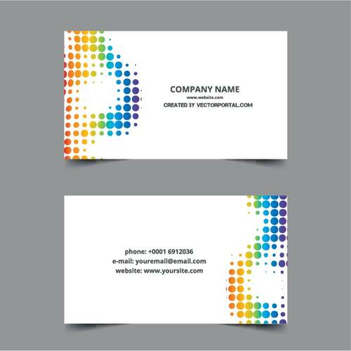 Business card colorful design