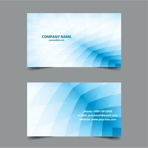 Дизайн шаблона синий визитной карточки