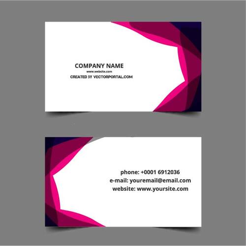 Purple template for business cards