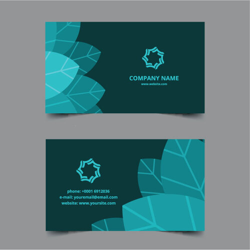 Template kartu bisnis tema bunga