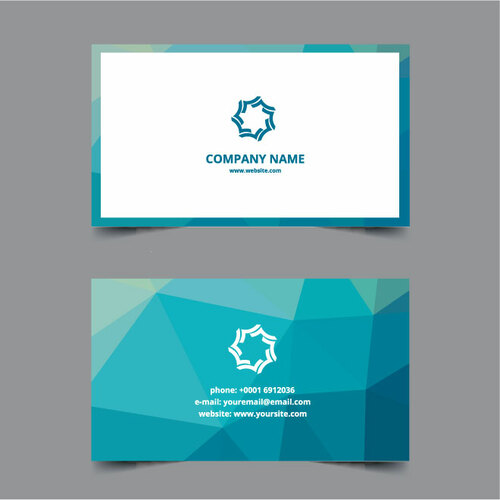 Business card template low poy
