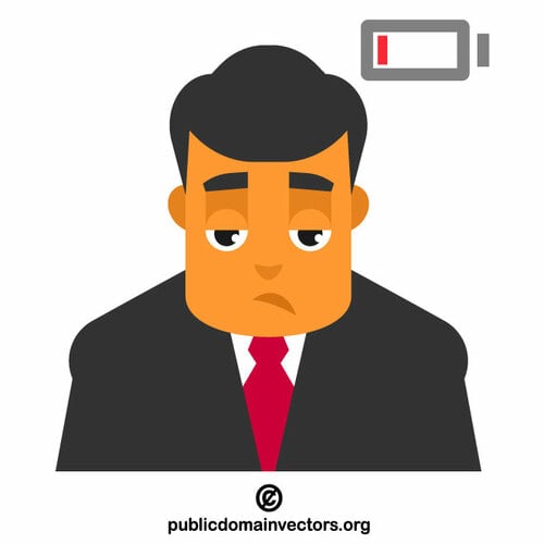 Entrepreneur suffering of burnout