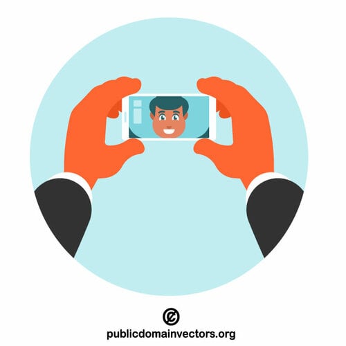 A man is taking a selfie